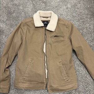 Hollister Brown Jacket with White Collar